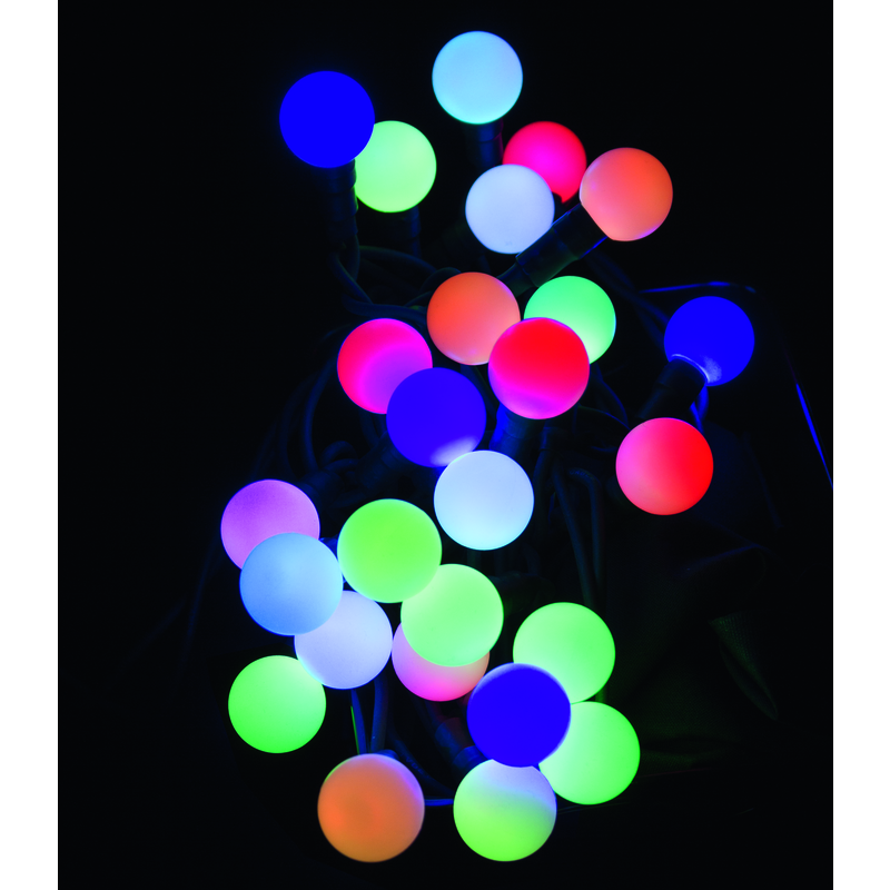 GardenLine chaîne lumineuse LED Party outdoor avec ampoules 25x colorée (RGB)