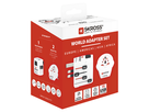 SKROSS Adapt. de voyage PRO Monde - Monde +1xUSB-A 3 pôles max. 7A avec fusible